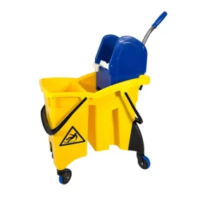 DENOX PROFESSIONAL DOUBLE žltá / Upratovací vozík / 30 l / 2x vedro / žmýkač