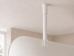 CERANO - Sprchová zástena Walk-in Orbis Top Round - Pravá - 8 mm - guľatá vzpera - biela matná, mliečne sklo - 110x200 CER-999955