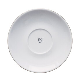 Bella Rose Porcelánová podšálka 15 cm – srdiečko uprostred