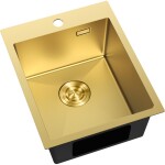 MEXEN - Solix oceľový drez 1-bowl 400 x 500 mm, zlatá 6406401000-55