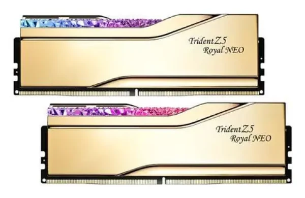G.Skill Trident Z5 Royal Neo RGB 32GB (2x16GB) 6000 MHz zlatá / DDR5 / CL28 / 1.4V / Non-ECC / EXPO (F5-6000J2836G16GX2-TR5NG)
