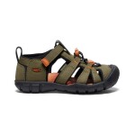 Chlapčenské sandále KEEN SEACAMP II CNX dark olive/gold flame - 35