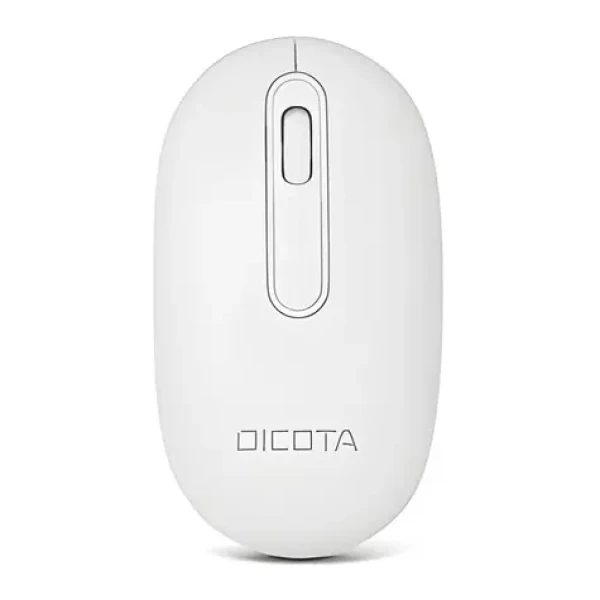 Dicota Desktop biela / Bezdrôtová myš / Bluetooth + 2,4 GHz RF / dobíjacie batérie / 1600 DPI / USB-C nabíjanie (D32045)