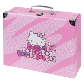 BAAGL Hello Kitty Sweet Leopard / Skladací školský kufrík s kovaním / 32.5 x 10.5 x 26 cm