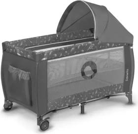 Lionelo Postieľka cestovná Sven PLUS Grey Concrete / od 0 do 3 rokov / do 15 kg (LO-SVEN PLUS GREY)