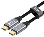 ZOY ZCCC1 čierno-strieborná / USB kábel / USB-C (M) - USB-C (M) / 1 m (ZCCC1)
