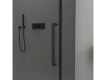 CERANO - Sprchové posuvné dvere Lantono L/P - 8 mm - Soft-Close - čierna matná, grafitové sklo - 140x195 CER-8050BD7239