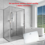 H K - Trostenný sprchovací kút Style U3 90x100x90 L/P variant vrátane sprchovej vaničky z liateho mramoru SE-STYLEU39010090/THOR-10090