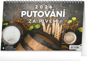 NOTIQUE Stolový kalendár Putovanie za pivom 2026, 23,1 x 14,5 cm (PGS-35714)