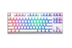 Modecom Volcano LANPARTY RGB PUDDING biela / Mechanická herná TKL klávesnica / OUTEMU Blue / RGB / USB / US layout (K-MC-LANPARTY-U-RGB-BLUE-200-PUDD)