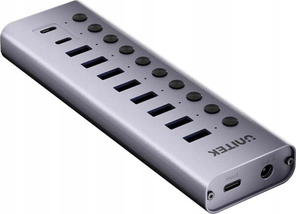 Unitek Hub USB C/USB A 10w1 5Gbps z włącznikami portów