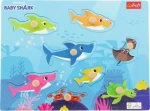 Trefl - Vkladačka - Drevená vkladačka Baby Shark
