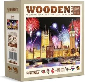 Wooden City Drevené puzzle Nočný Londýn