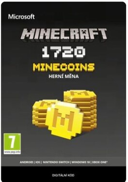 XONE Minecraft - Virtuálna mena - 1720 mincí / Elektronická licencia / Herná mena (7LM-00019)