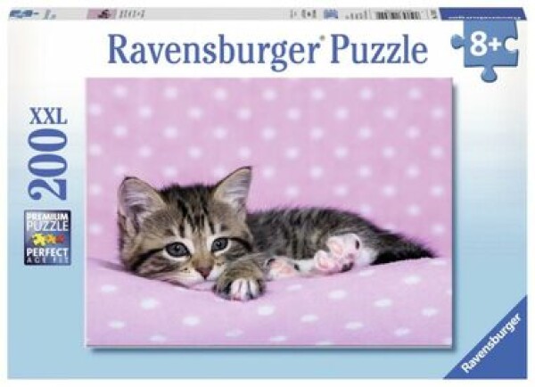 Ravensburger - Puzzle - Roztomilé mačiatko na ružovej deke