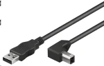 PremiumCord Kábel USB 2.0 AB, zahnutý konektor 90 ° / Kábel / USB 2.0 / 0.5 m (ku2ab05-90)