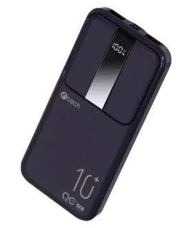 C-tech BATCT1341 22.5W 10000 mAh čierna / Power Bank / USB-A / USB-C / 5V 9V 12V (8594125014209)