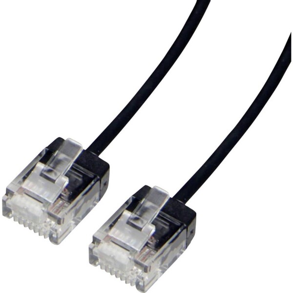 Roline 21.15.4462 RJ45 sieťové káble, prepojovacie káble CAT 6A U/UTP 2 m čierna 1 ks; 21.15.4462