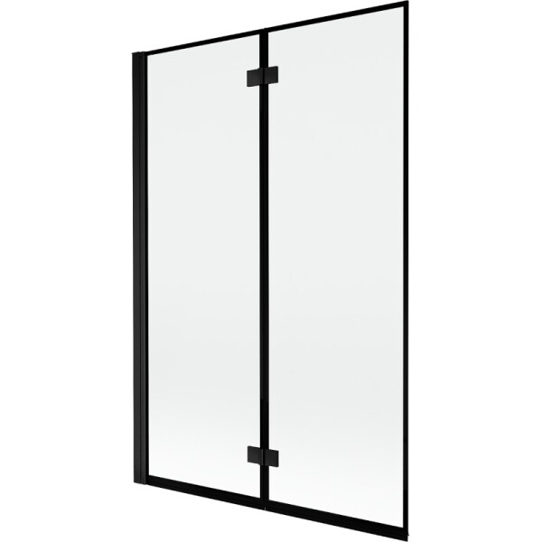 MEXEN - MIST vaňová zástena 120x150 cm 6mm 2-s, čierna, okraj, ľavá 8A9-120-002-70-70-L
