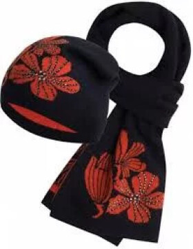 Dámska čiapka Jacklin - Kamea UNI černo-červená