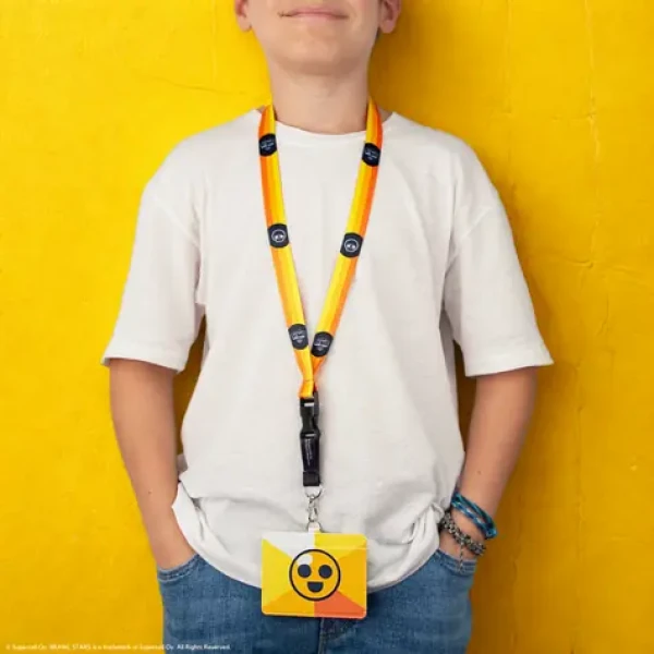Cinereplicas Brawl Stars šnúrka na krk Starr Drop / Šnúrka na krk / Puzdro na kartu / Kovová karabínka (CR2138EPM)