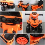 Mamido Odrážadlo Quad J5 oranžové, hudba, klaksón