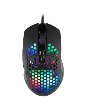 C-tech Scarab čierna / Herná optická myš / podsvietenie / 7200DPI / 7 tlačidiel / USB (8594125012144)