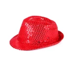Rappa Klobúk disco červený s LED svetlom pre dospelých