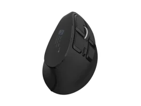 Natec Euphonie Pre čierna / Vertikálna bezdrôtová myš / 2,4 GHz + BT / 4000 DPI / 9 tlačidiel / OLED displej (NMY-2291)