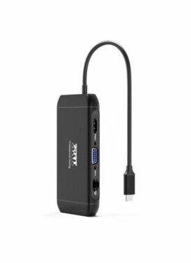 PORT CONNECT Dokovacia stanica 8v1 DUAL SCREEN / 2xFullHD alebo 1x4K / HDMI / VGA / 3xUSB-A / RJ-45 / TF / SD (901913-PC)