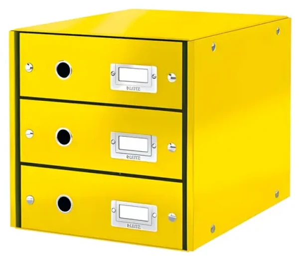 Leitz Zásuvkový box ClickStore žltá / 3 zásuvky / kartón (60480016)
