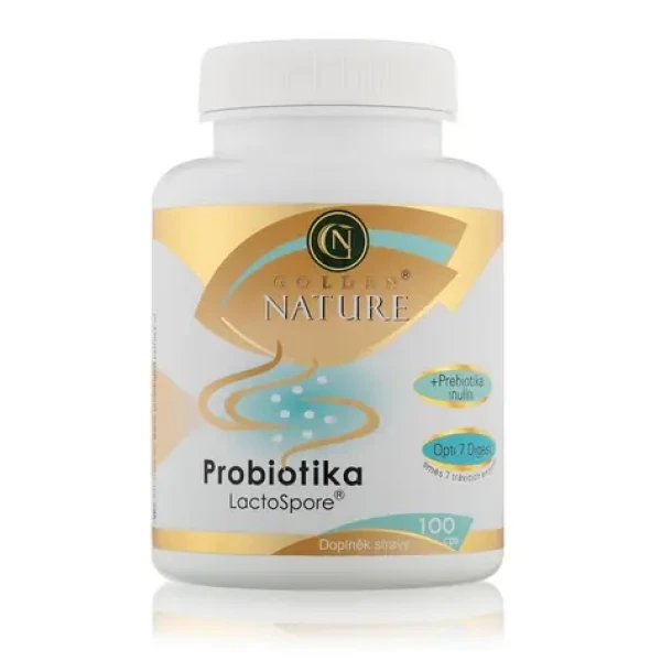 Golden Nature Probiotiká (LactoSpore)+Prebiotiká+Tráviace enzýmy Opti7digest 100 cps. (GN000044)