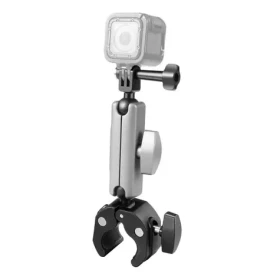 Puluz PU867B čierna / Držiak na motocykel / pre športové kamery GoPro, DJI, Insta360 / priemer riadidiel 1,5-5 cm (PU867B)