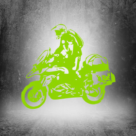 Veselá Stena Samolepka Motorka BMW GS Enduro Farba: zelená, Veľkosť: 80 x 72 cm