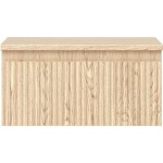 MEXEN/S - Rivel kúpeľňová skrinka pod umývadlo 50 cm s doskou, 1 šuplík, reliéf, dub 91A20-05023-1-BFC81