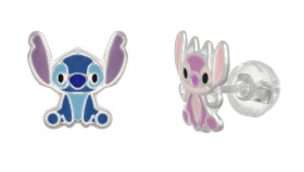 Disney Strieborné asymetrické náušnice Lilo & Stitch ES00088SL.CS