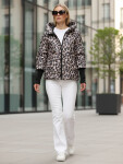 Dámska prechodná bunda v leopardej ružovej farbe FashionStreet TY5550 XXL