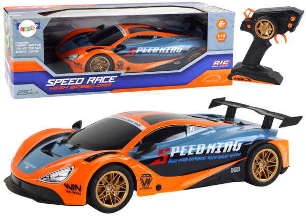 Mamido Auto na diaľkové R/C ovládanie Speed ​​King 1:10 oranžové