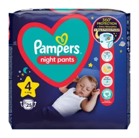 Pampers Night Pants 9-15 kg (25ks) / Plienkové nohavičky / Veľkosť 4 (9-15 kg) (8006540234709)