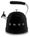 SMEG 50's Retro Style WKF01BL čierna / Píšťalová kanvica / 2,3 l / nerez / vhodná pre indukciu (WKF01BL)