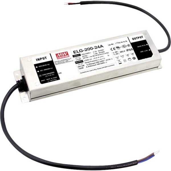 MEAN WELL ELG-200-C2100DA-3Y LED driver konštantný prúd 201.6 W 2100 mA 48 - 96 V/DC dali, montáž na nehorľavom povrchu, schválenie nábytku, outdoorový, PFC; ELG-200-C2100DA-3Y