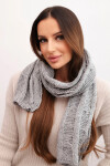 Dámsky klasický pletený vlnený šál KN22 sivý UNI