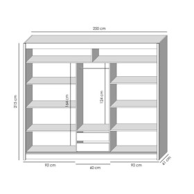 Multi - Skriňa 250x215x61 (biela)