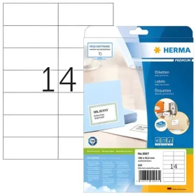 Herma Etikety Premium A4 105x42,3 mm biele / Etikety / papier matný / 350 ks / 25 listov (5057)