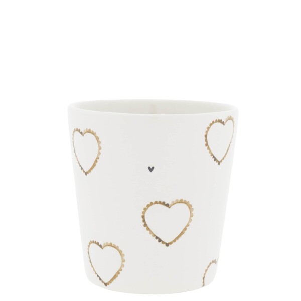 Bastion Collections Keramický latte hrnček Hearts Allround 240 ml