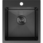 MEXEN - Solix oceľový drez 1-bowl 400 x 450 mm, čierna HC 6401401000-70HC