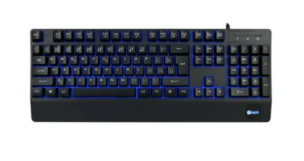 C-tech KB-104BK čierna / Herná klávesnica / membránová / USB-A / CZ/SK layout (8594125010096)