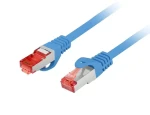 Lanberg CAT6 S/FTP 1m modrá / Patch kábel / RJ45-RJ45 / LSZH / Fluke Test (PCF6-10CU-0100-B)