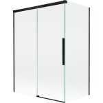 MEXEN/S - Rox vaňová zástena 2-krídlová posuvná 120 + 70 x 150, transparent, čierna 8C9-120-070-70-00