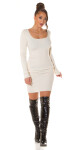 Sexy knitdress with wow back BEIGE Einheitsgroesse